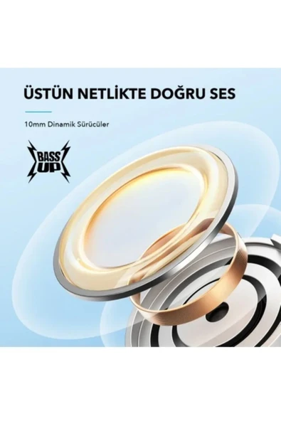 Kablosuz kulaklık süper bas Bluetooth kulaklık boyun bantlı gürültü azaltma özellikli - 4