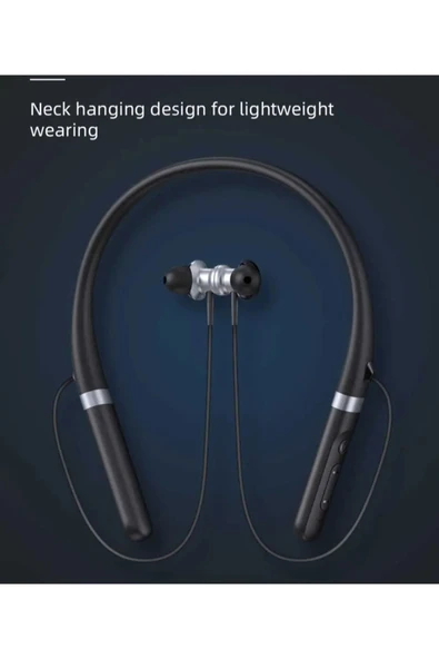 Stereo kulak içi kulaklık evrensel asılı boyun sporcu kulaklığı su geçirmez kulaklık - 5