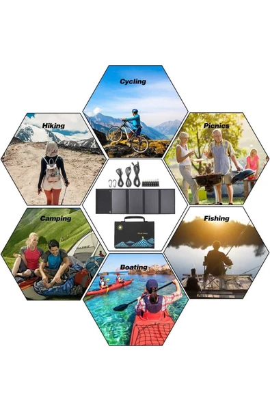 Güneş paneli usb katlanabilir güneş enerjisi şarj cihazı - 4