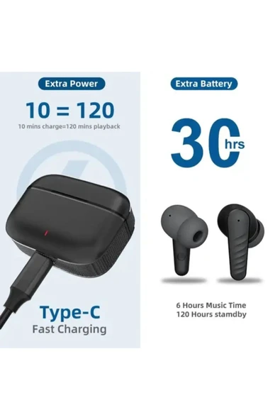 Tws Hifi Stereo Kulaklık Enc Kulakiçi Audionic Kulakiçi Tws Bluetooth 5.3 Tws Gamer Kulaklık - 2