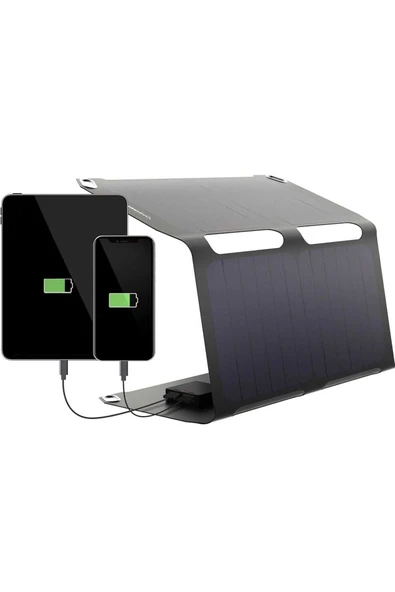 Güneş Paneli 21w Usb Girişli Katlanabilir Su Geçirmez Güneş Enerjisi Şarj Cihazı - 2