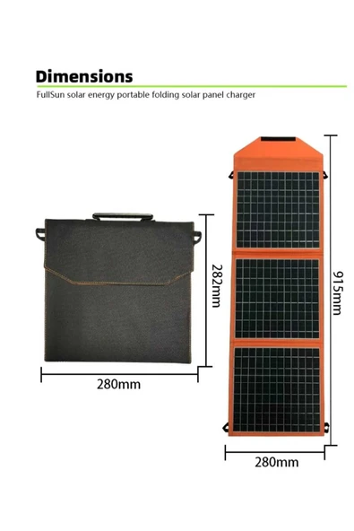 Güneş Paneli Katlanabilir Portatif Solar 30w Su Geçirmez Hızlı Şarj Özellikli - 3