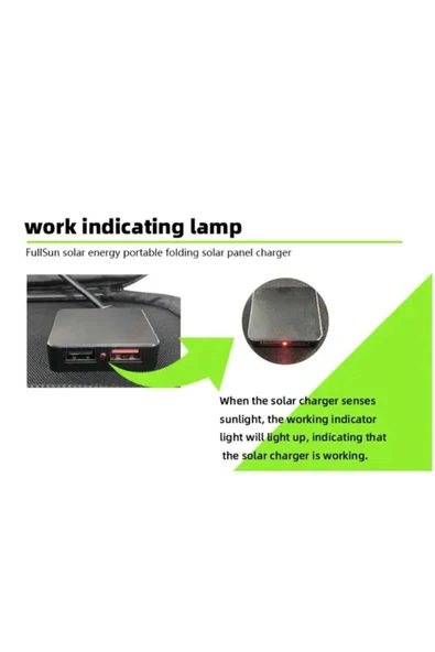 Güneş Paneli Katlanabilir Portatif Solar 30w Su Geçirmez Hızlı Şarj Özellikli - 5