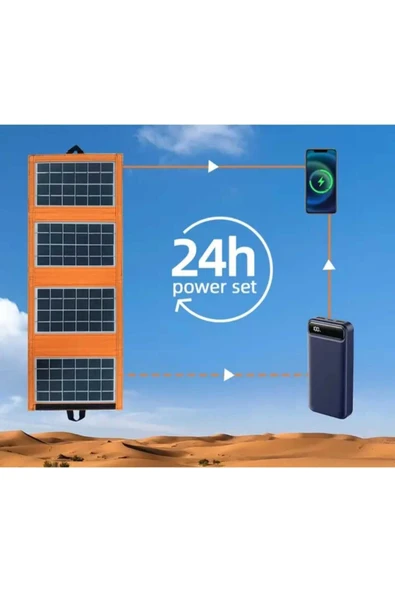 Güneş Paneli Usb Girişli Katlanır Çanta Tipi - 3