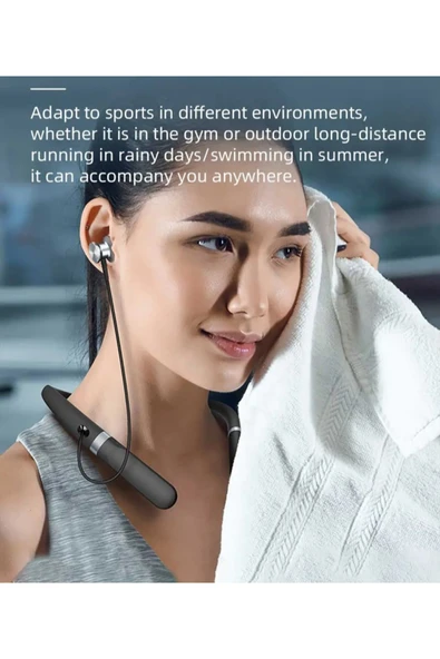 Stereo kulak içi kulaklık evrensel asılı boyun sporcu kulaklığı su geçirmez kulaklık - 7