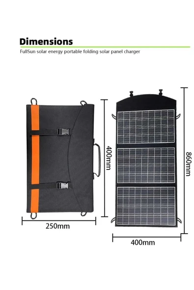 Güneş Paneli Katlanabilir 45 W Portatif Solar Su Geçirmez Güneş Enerjisi Sarj Cihazı - 2