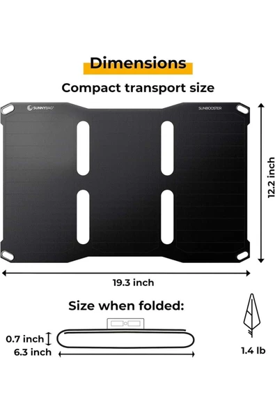 Güneş Paneli 21w Usb Girişli Katlanabilir Su Geçirmez Güneş Enerjisi Şarj Cihazı