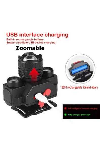 Kamp Kafa Lambası Uzun Menzil Görüş Mesafesli - 5