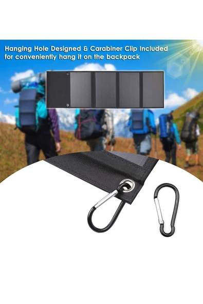 Güneş paneli usb katlanabilir güneş enerjisi şarj cihazı - 2