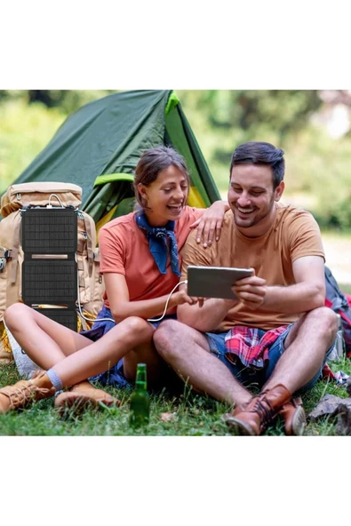 Güneş Paneli (15 W) Usb Girişli Katlanabilir Güneş Enerjisi Şarj Cihazı - 5