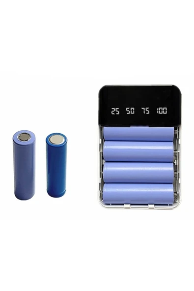 Pilli Power Bank Pil Takılabilen Dijital Göstergeli Power Bank ürün görseli 1