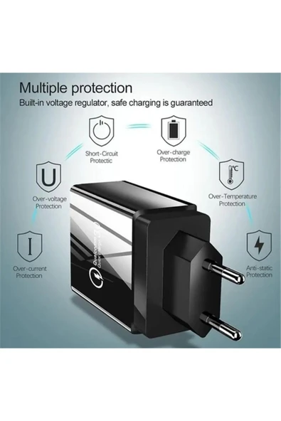 Telefon Tablet Şarz Cihazı 4 Usb Girişli Hızlı Kalıteli - Resim 2