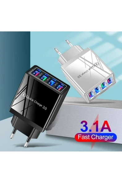 Telefon Tablet Şarz Cihazı 4 Usb Girişli Hızlı Kalıteli - Resim 5