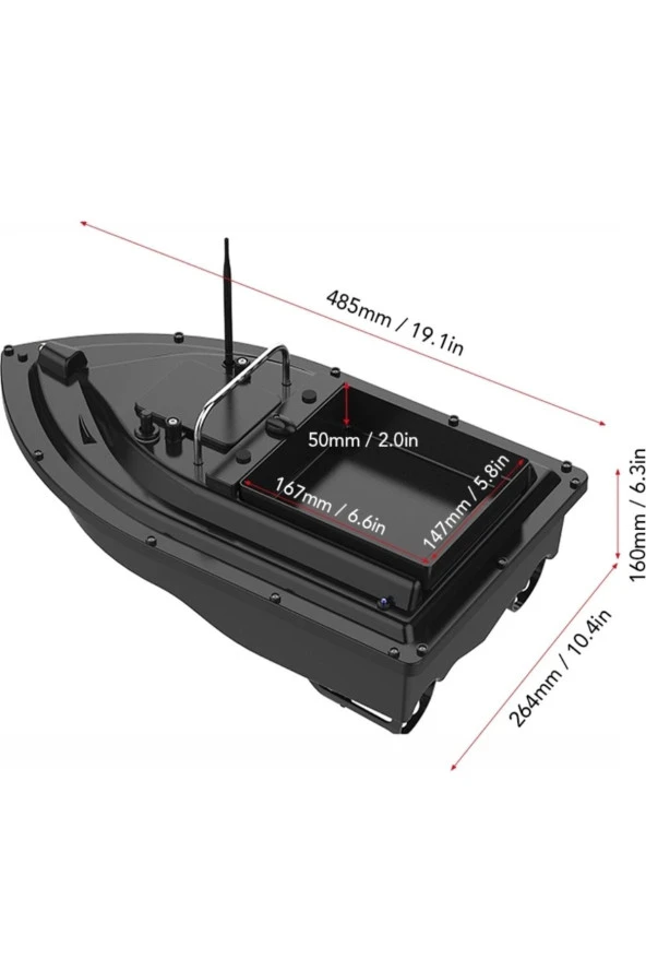 Sazan Yemleme (TEKNE VE BOTU)uzaktan Kumandalı ( 400-500) Uzaklık Menzilli Sabi?t Hiz - Resim 6