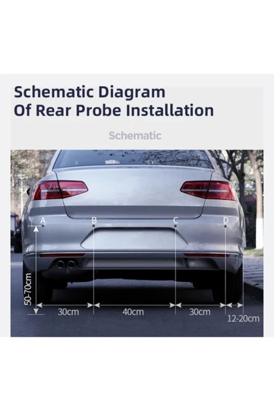 Araç Park sensörü dijital göstergeli sesli ikaz sistemi her araca uyumlu - 8