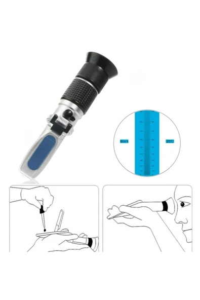 Yiyecek Ölçer Brix Refraktometre Şeker Yiyecek İçecekleri İçerik Ölçer Aracı Testi Elde Taşınır - 3