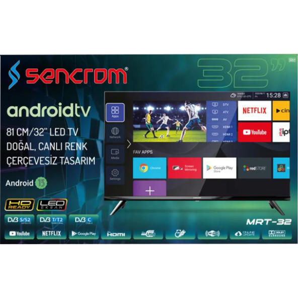 Sencrom 32" 81 Ekran Android LED TV