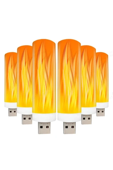 USB LED ışığı alev yanıp sönen mum ışıkları lamba için güç banka kamp aydınlatma çakmak etkisi ışık - 2