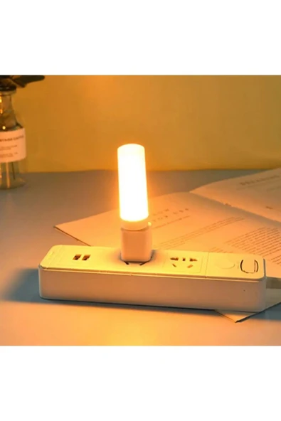 USB LED ışığı alev yanıp sönen mum ışıkları lamba için güç banka kamp aydınlatma çakmak etkisi ışık - 3