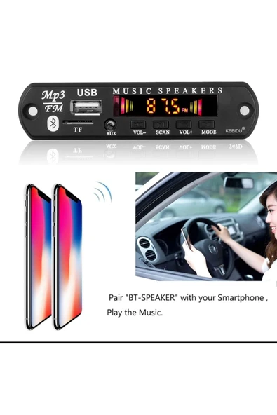 Bluetooth Araç teyip mp3 çalar usb li radyo teyp modülü