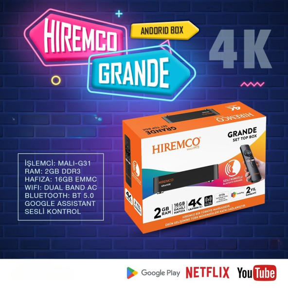 Hiremco Grande 2-16 GB Android Box