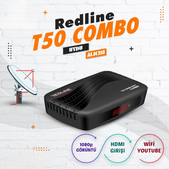 Redline T50 Combo HD Karasal + Uydu Alıcısı