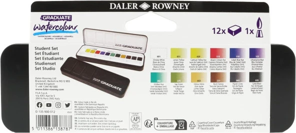Daler-Rowney Graduate Suluboya - Yarım Tava - 12'li Set - YENİ - 2