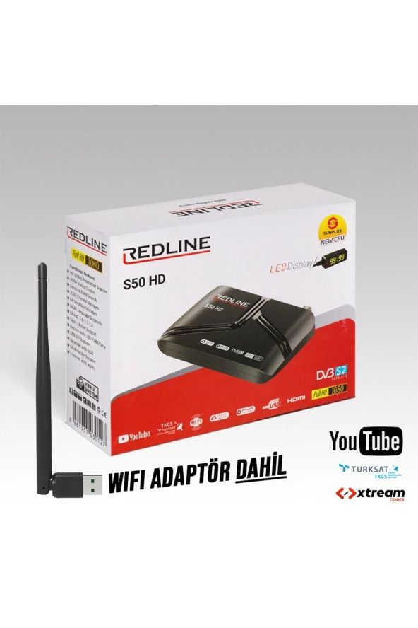 Redline S50 Hd 1 Yıl Free Ip + Wireless Adaptör