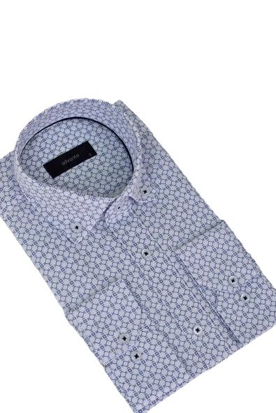 Erkek Uzunkol Piti Kareli Gömlek BGL-ST03798 - Resim 8