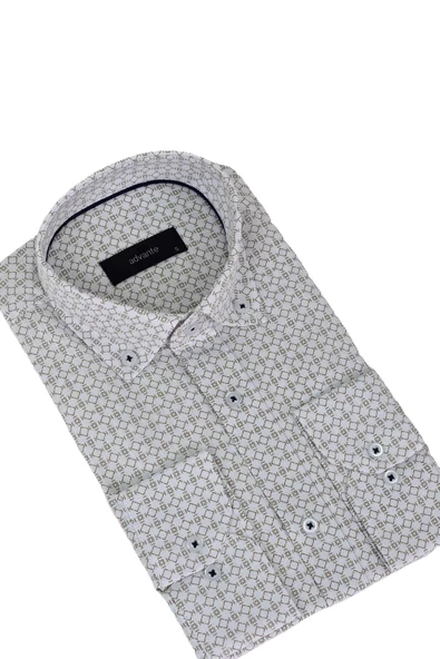 Erkek Uzunkol Piti Kareli Gömlek BGL-ST03798 - Resim 9