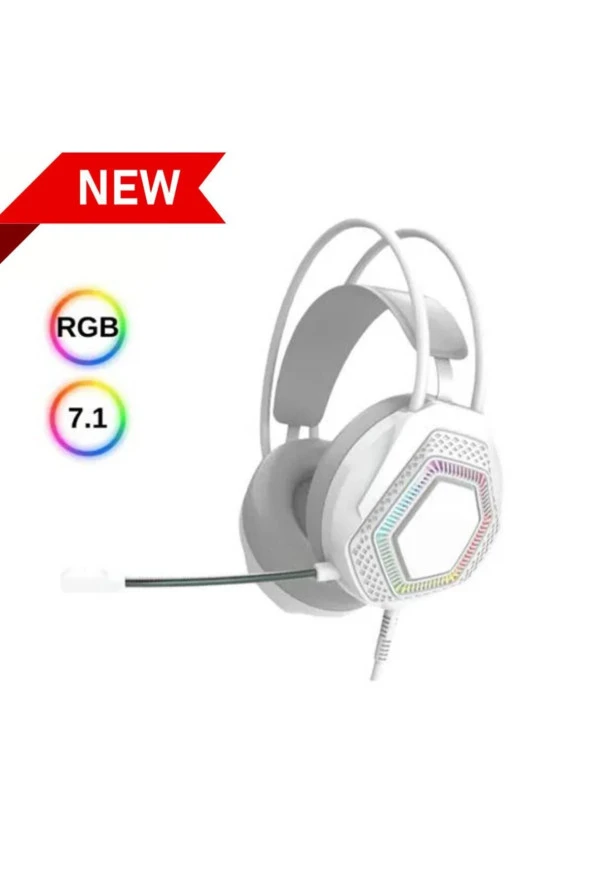 7.1. RGB Profesyonel Gaming Mikrofonlu Gamer Kulaklığı Kulak Üstü Pc Ps Xbox Uyumlu Işıklı Rengarenk