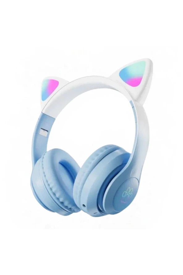 Kedi Kulaklık Detaylı Bluetooth Kablosuz Kulaklık Çocuk Oyuncu X-28 PRO