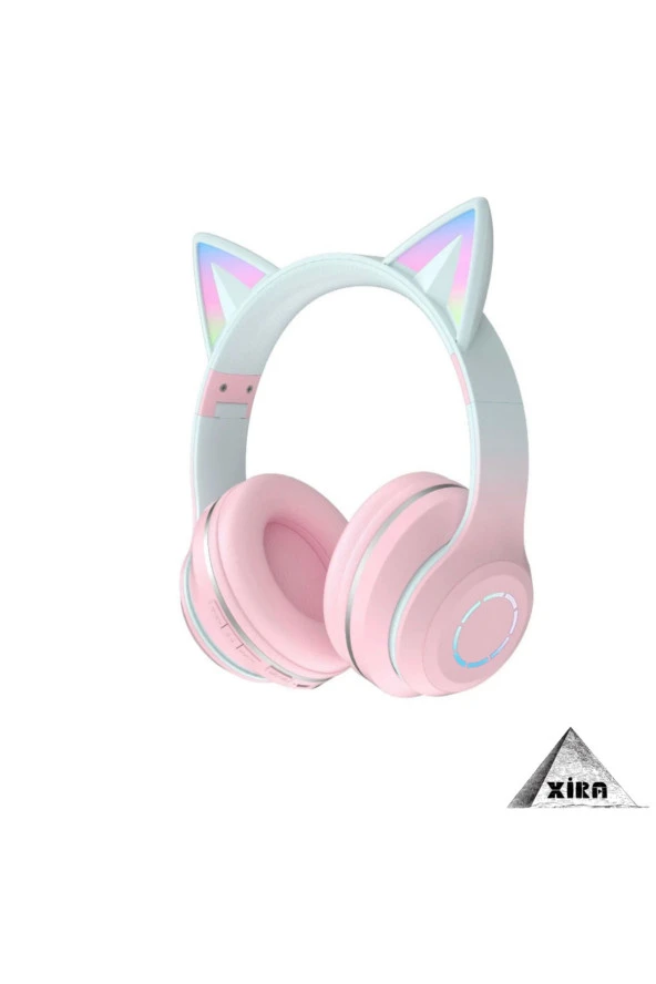 Kedi Kulaklık Pro 5.3 Akıllı Rgb Led Detaylı Bluetooth Kablosuz Kulaklık Çocuk Oyuncu Yeni BXZ-1