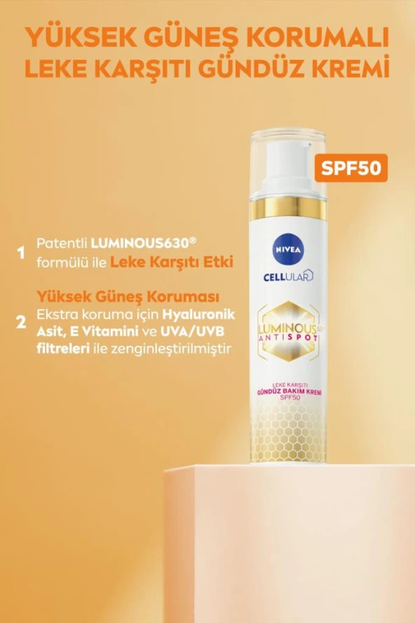 Nivea Luminous630 Leke Karşıtı Gündüz Yüz Kremi 40 Ml,spf50 Yüksek Güneş Korumalı - 8