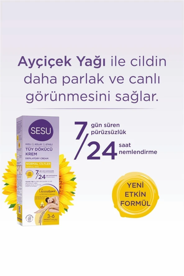 SESU TÜY DÖKÜCÜ KREM NORMAL CİLTLER 100 ML - Resim 5