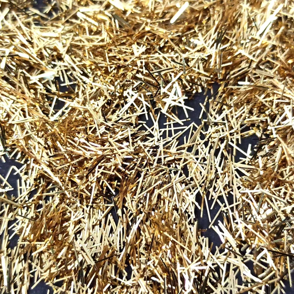 GLİTTER EPOKSİ REÇİNE SANATSAL EL İŞİ KIRPIK GÖRÜNÜMLÜ GLİTTER NAİL ART MAKYAJ SİM ALTIN RENK 250 GR - Resim 5