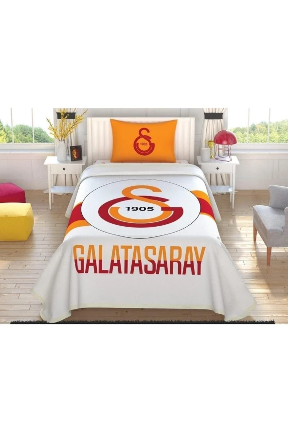 Taç Lisanslı Galatasaray Logo Tek Kişilik Pike Takımı