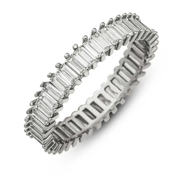 Gümüş Baget Taşlı Tamtur Kadın Yüzük SL5874 ürün görseli