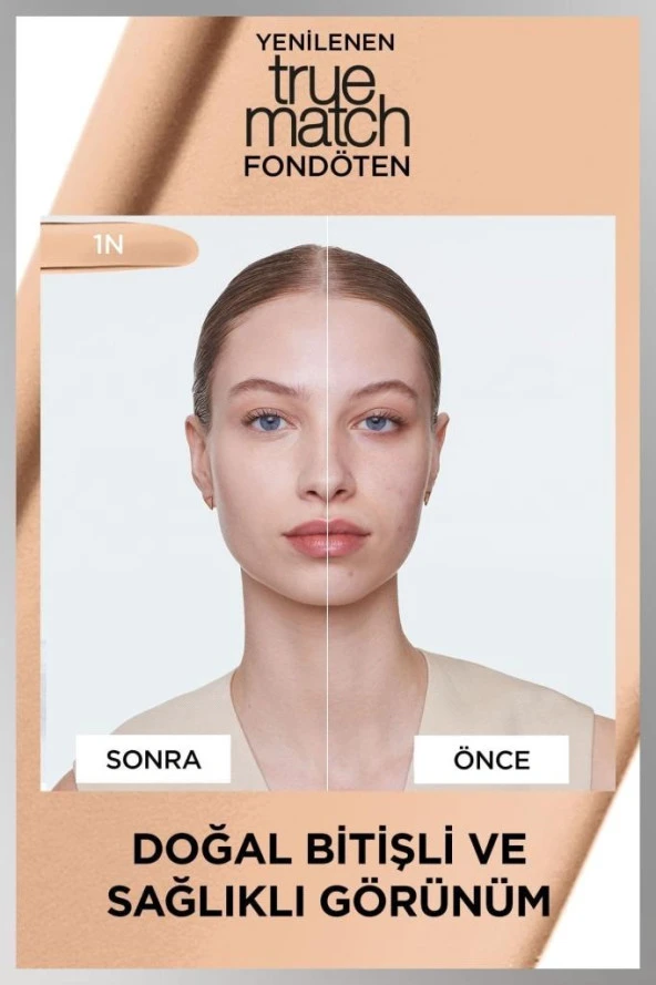 L'Oreal Paris True Match Bakım Yapan Fondöten 1N IVORY - 6