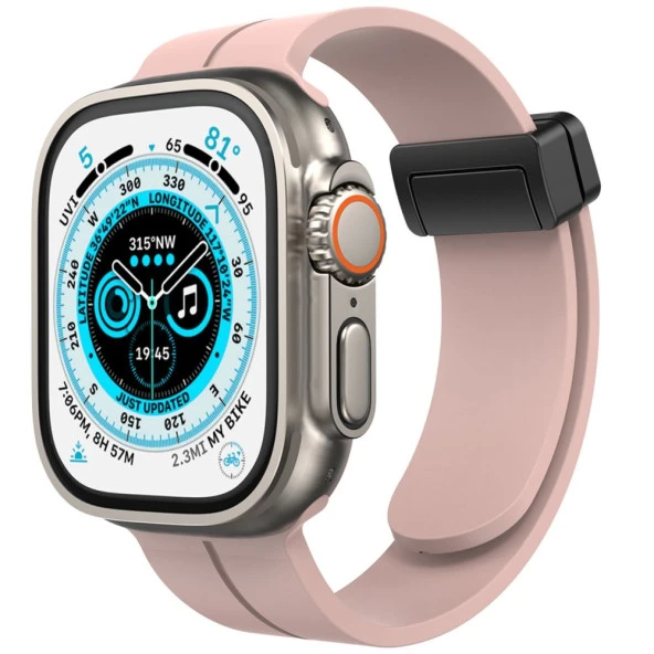 Tfy Store Watc 42-44-45-49 mm Uyumlu Stylısh Mıknatıslı Silikon Kordon - 12