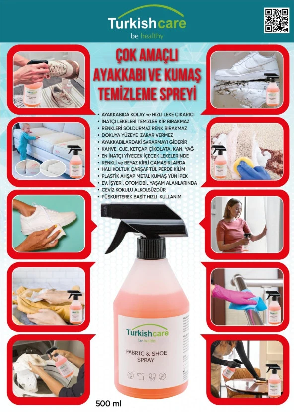 Ayakkabı Ve Kumaş Temizleme Spreyi 500 ml - 2