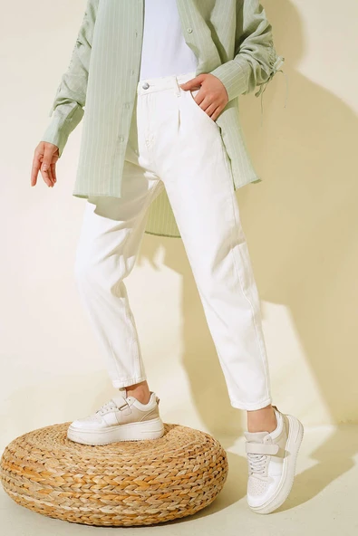 Paça Pensli Jean Pantolon Ekru - 2