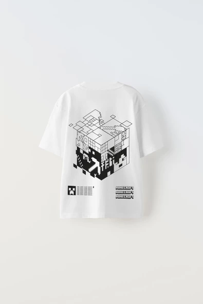 ERKEK ÇOCUK MİNECRAFT BASKILI PAMUK TİŞÖRT - Resim 2