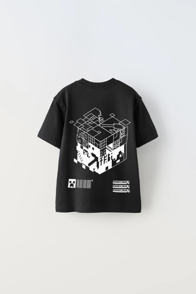 ERKEK ÇOCUK MİNECRAFT BASKILI PAMUK TİŞÖRT - Resim 4