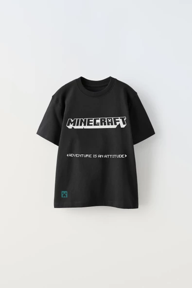 ERKEK ÇOCUK MİNECRAFT BASKILI PAMUK TİŞÖRT - Resim 3