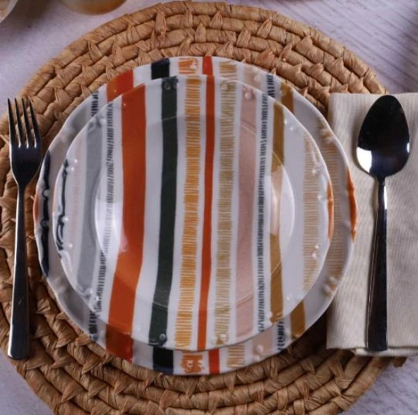 Tulu Porselen Liana Db3025 24 Parça Yemek Takımı - 2