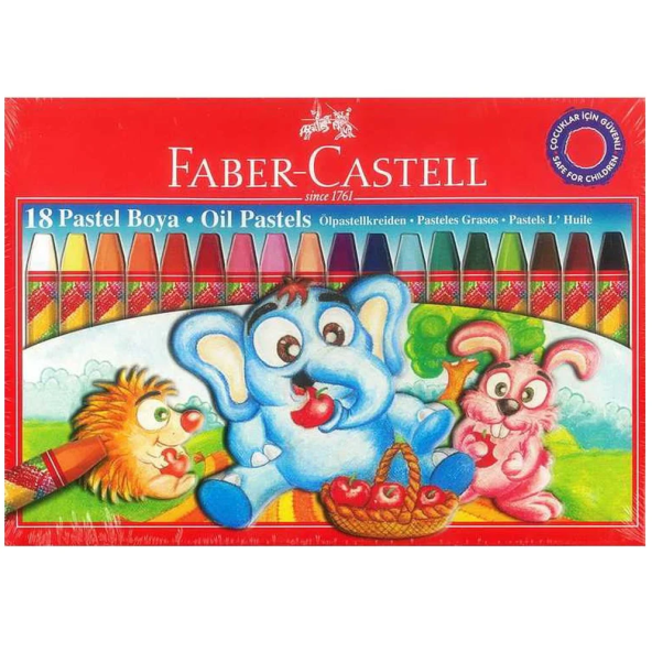 Faber Castell Pastel Boya 18 Renk Karton Kutu - 1