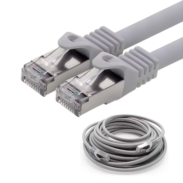 Powermaster İnternet Kablosu 5 Metre Cat7 Ethernet Kablosu Rj45 23 Awg Soket Jackları Takılı Hazır Kablo