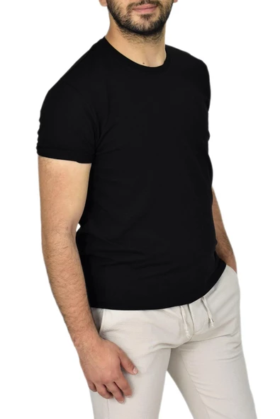 Erkek Sıfır Yaka Tişört 4380 BGL-ST03795 - Resim 3