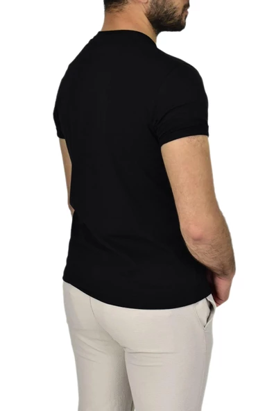 Erkek Sıfır Yaka Tişört 4380 BGL-ST03795 - Resim 5